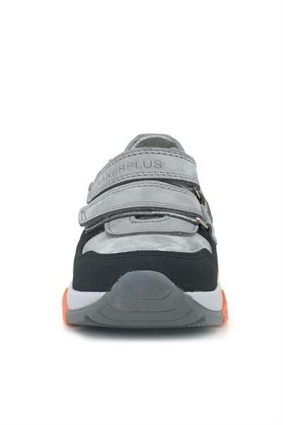 Rakerplus Genuine Leather Gray Black Kids Sneakers Sports Shoes