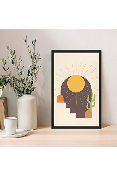 Zevahir Mobilya Dekorasyon 1 bucată crem MDF podea bej deschis geometric cadr...