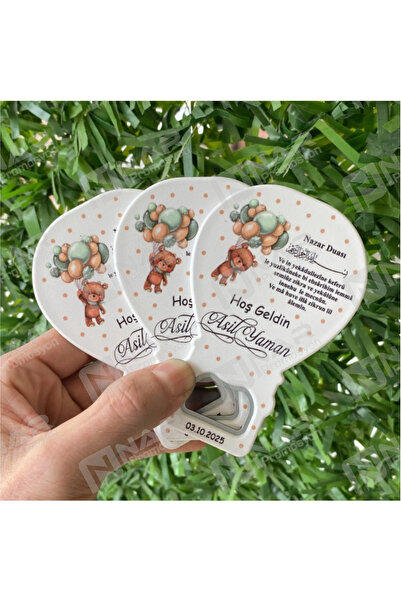 Nar Promosyon 30 Adet Balon Açacak Magnet Hediyelik - Arkası Mıknatıslı - Yan...