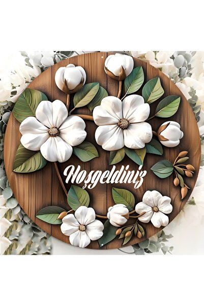 TuraLazerKesim Ornament pentru ușă din MDF de bun venit |   Cu curea, ștergab...