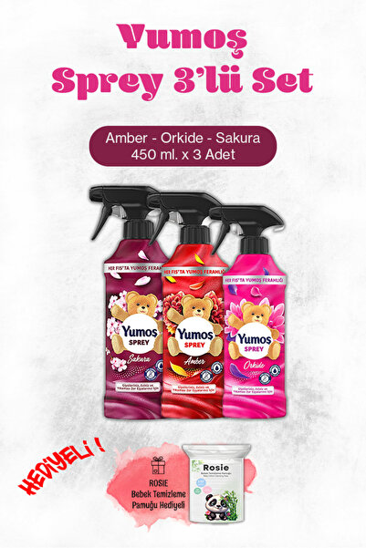 Yumoş Sprey Orkide Sakura ve Amber, Rosie Pamuk Hediyeli