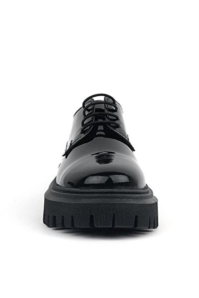 Rakerplus Μαύρα λουστρίνι με κορδόνια Oxford Casual παπούτσια