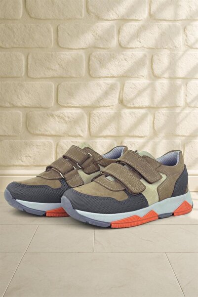 Rakerplus Genuine Leather Brown Kids Sneakers Sports Shoes