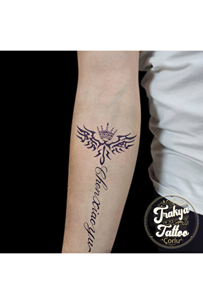 Trakya Tattoo Yarı Kalıcı Dövme Geçici Taç ve Yazı Dövmesi GZ-747