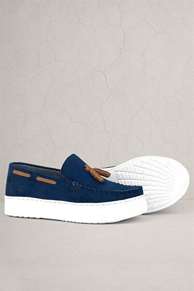Rakerplus Navy Blue Tan Boy's Loafer Shoes
