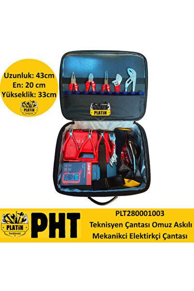PLATİN HIRDAVAT PHT Teknisyen Çantası Omuz Askılı Mekanikci Elektirkçi Çantas...