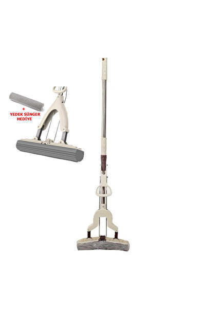 bima Kelebek Sıkma Mekanizmalı Mikrofiber Mop Sünger Sıkmalı Mop