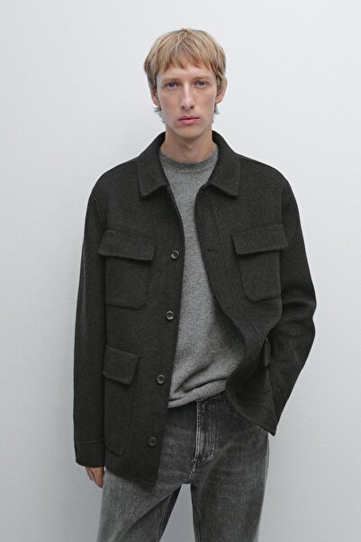 Massimo Dutti Cepli yünlü ceket