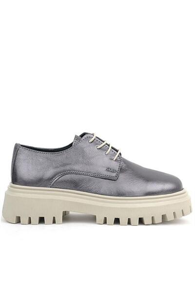 Rakerplus Платинові шкіряні черевики на шнурівці Oxford для щоденного носіння