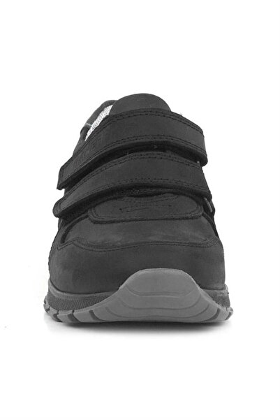 Rakerplus Genuine Leather Velcro Black Children's Sports School Shoes