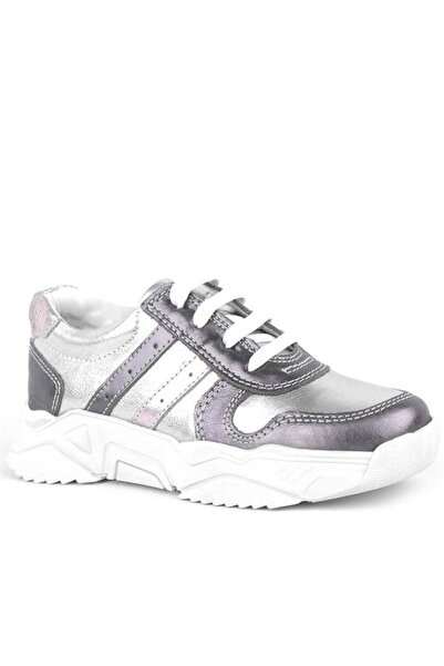 Rakerplus Genuine Leather Platinum Pink Thick Sole Girls Sneakers Shoes