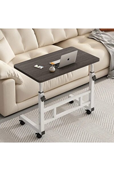 Un Adjustable Height Movable Laptop Table, Simple and Modern Design, Black