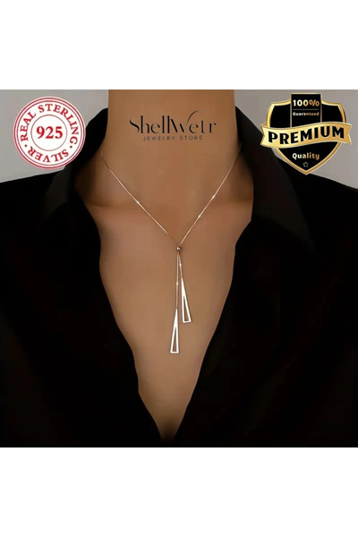 shellwetr Elaria Sallantılı 925 ayar gümüş Kolye, kadın gümüş kolye , sallant...