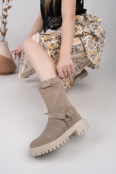 NOSEY SHOES TATUM MODEL ΓΝΗΣΙΟ ΔΕΡΜΑ ΜΠΕΖ ΧΟΝΤΡΗ ΣΟΛΑ ΜΕ ΦΕΡΜΟΥΑΡ ΣΤΟ ΠΛΕΥΡΟ ΚΑΙ ΛΕΠΤΟΜΕΡΗ ΤΡΟΚ ΛΕΠΤΟΜΕΡΗ ΚΑΘΗΜΕΡΙΝΕΣ ΓΥΝΑΙΚΕΙΕΣ ΜΠΟΤΕΣ