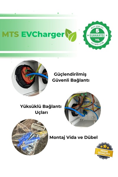 ReparAuto Tesla Blue Mavi Adaptör Uyumlu Taşınabilir Elektrikli Araç Şarj Cihazı Kombinasyon Kutusu 7.4kW