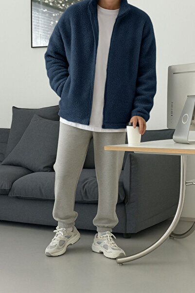 GHASSY CO. Ανδρικό θερμικό εσώρουχο Sherpa Φθινοπωρινό και Χειμερινό με φλις φούτερ με φερμουάρ