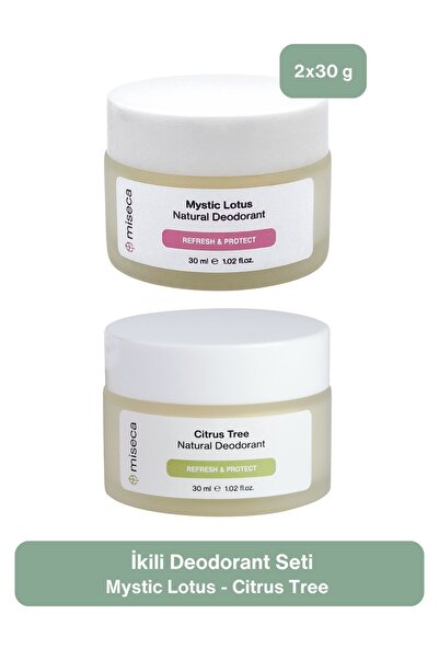 miseca İkili Doğal Deodorant Seti | Mystic Lotus - Citrus Tree