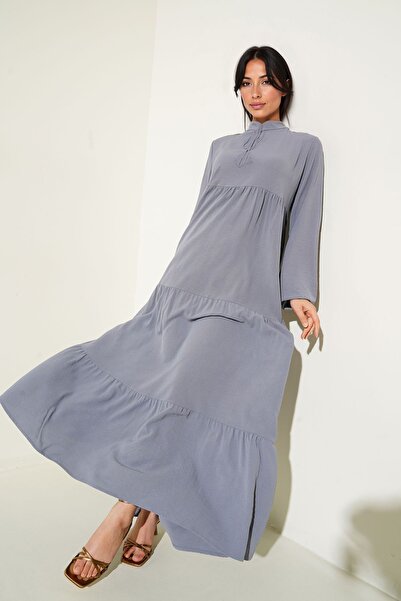 Hiccup Rochie maxi BDART cu detaliu de guler cu dantelă