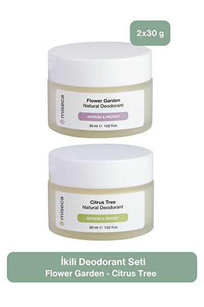 miseca İkili Doğal Deodorant Seti | Flower Garden - Citrus Tree