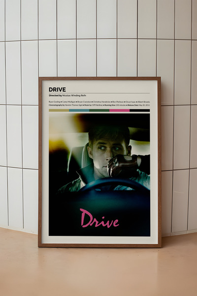 House Gorgeous Poster sa dizajniranim okvirom za film Drive