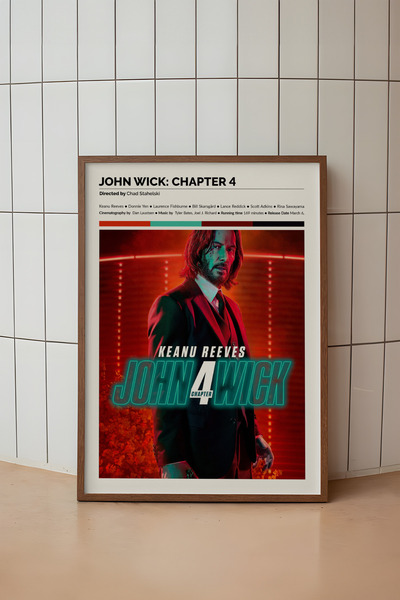 House Gorgeous Poster sa dizajnom okvira filma John Wick 4