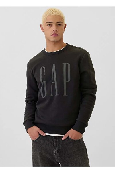 GAP V-Lw Dp Флісова куртка з логотипом 542214 Чоловіча куртка SİYAH