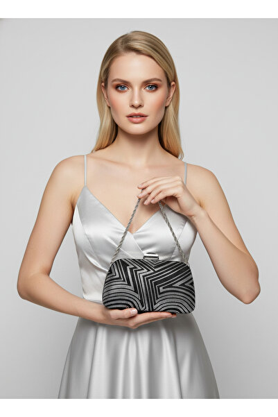 Wedding Fashion Geantă de seară pentru femei, cu mâner cu lanț, cu detalii de...