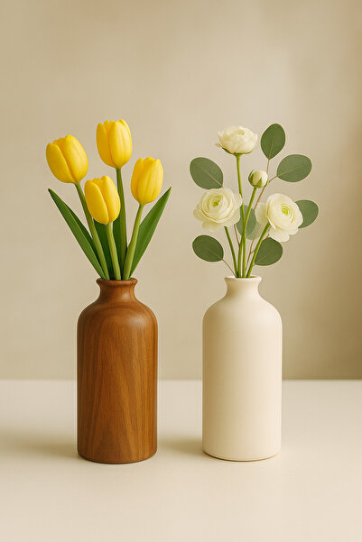 Woodcept. Lumière, stil nordic, modern, minimalist, vază decorativă din ceram...