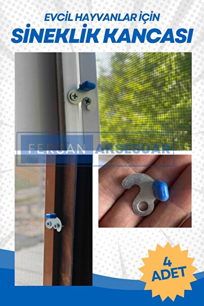 FERSAN AKSESUAR EVCİL HAYVANLAR İÇİN 4 ADET METAL SİNEKLİK KANCASI