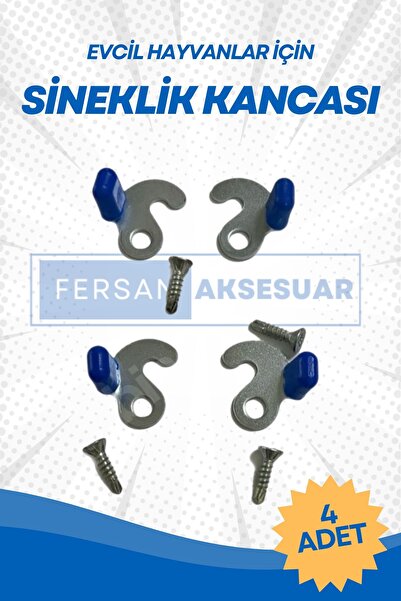 FERSAN AKSESUAR EVCİL HAYVANLAR İÇİN 4 ADET METAL SİNEKLİK KANCASI
