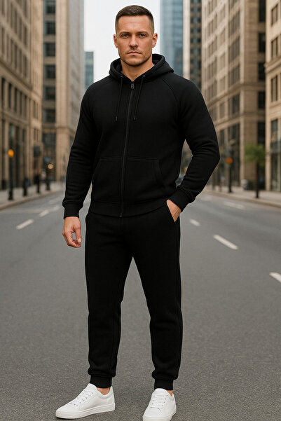 Last fashion Hooded, Fleece-Lined, Comfortable Fit Winter Tracksuit Set