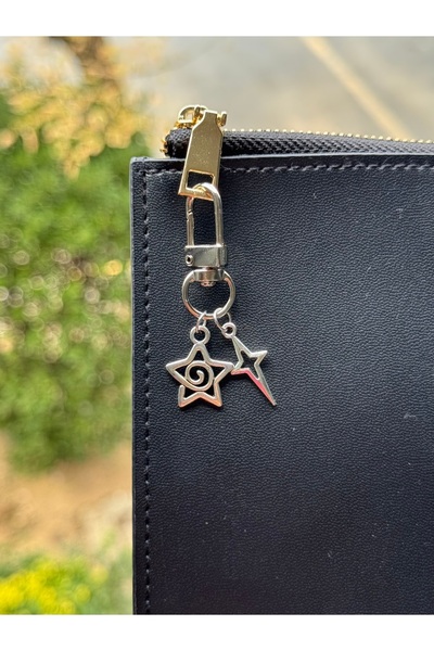 WhimsyWhite سلسلة مفاتيح على شكل نجمة حلزونية، زينة للمحفظة، سلسلة مفاتيح للس...