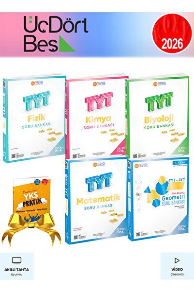 Üç Dört Beş Yayıncılık Tyt Sayısal Set Tyt Ayt Geometri Son Baskı