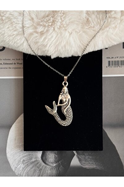 WhimsyWhite Deniz kızı Çelik kolye mermaid kolye