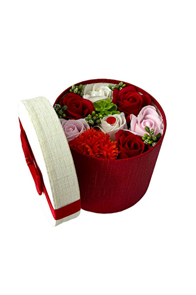 velve Aranjament floral Olla cu trandafiri si garoafa de sapun stamine artiza...