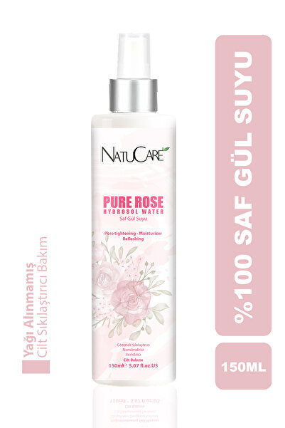 NatuCare Gözenek Sıkılaştırıcı Ve Arındırıcı %100 Saf Ve Doğal Hidrosol Gül S...
