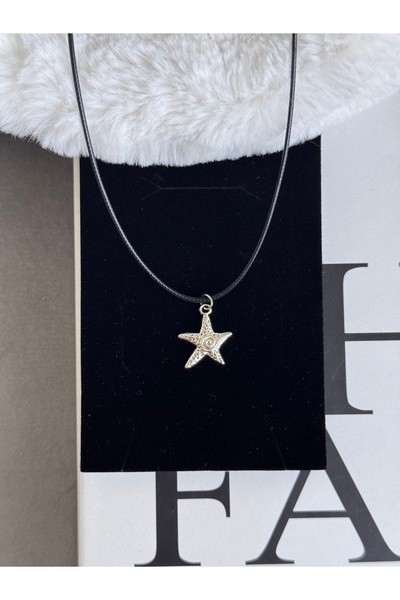 WhimsyWhite قلادة نجم البحر الحلزونية، قلادة حبل حلزوني بسيط