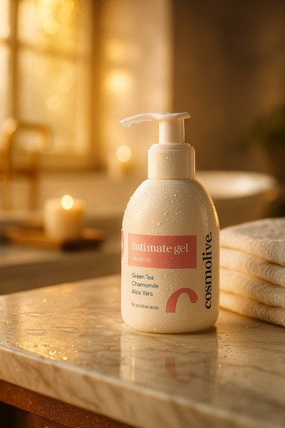 Cosmolive İntim Yıkama Jeli 300ml | Genital Bölge Koku Giderici | Batık Giderici | Aloe Vera & Papatya