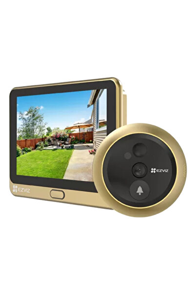 EZVIZ Smart electronic viewfinder, Wi-Fi, FullHD, 4.3 inch, doorbell, 4600mAh battery, Gold-CS-DP2C-Golden