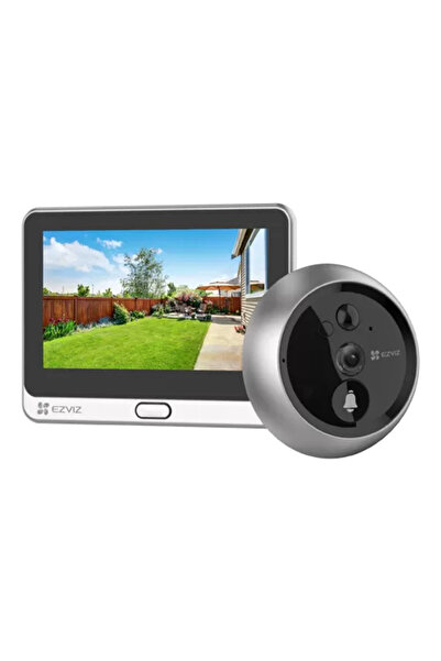 EZVIZ Smart electronic viewfinder, Wi-Fi, FullHD, 4.3 inch, doorbell, 4600mAh, Silver - CS-DP2C-Silver
