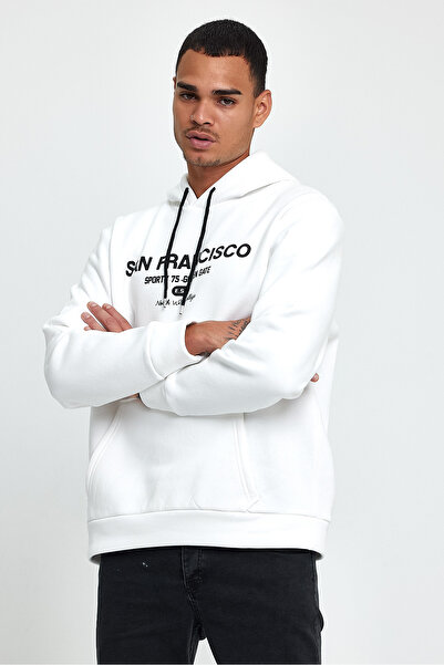 Superlife Ανδρικό φούτερ San Francisco με 3 κλωστές, άνετο και με εσωτερική επένδυση από φλις, superlife spr24sw02