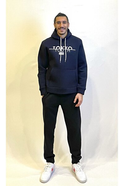 Superlife Hooded Comfortable Fit Fleece Inside 3-Thread Tokyo Printed Sweatshirt Spr24Sw12