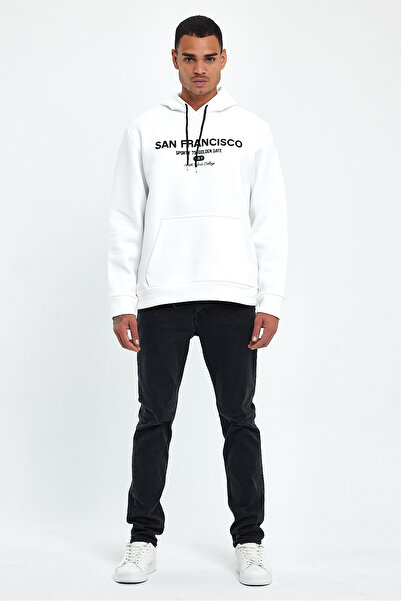 Superlife Ανδρικό φούτερ San Francisco με 3 κλωστές, άνετο και με εσωτερική επένδυση από φλις, superlife spr24sw02