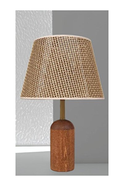 DEDE Natural Brown Wooden Brown Rattan Hat Lamp Shade