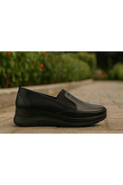 POTEEN Women's Comfort Shoes Genuine Leather -Black