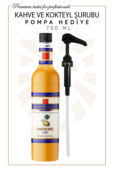 Simonelli Kahve Şurubu Pumpkin Spice Aromalı 70 CL Pompa Hediyeli