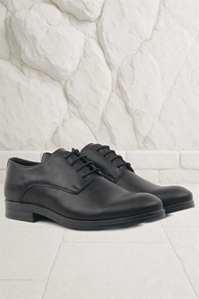 Rakerplus Siyah Mat Bağcıklı Oxford Çocuk Okul Ayakkabısı