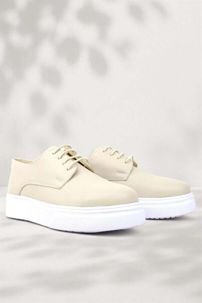 Rakerplus High Sole Derby Cream Children's Classic Shoes
