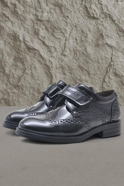 Rakerplus Velcro Oxford Boys' Patent Leather Shoes