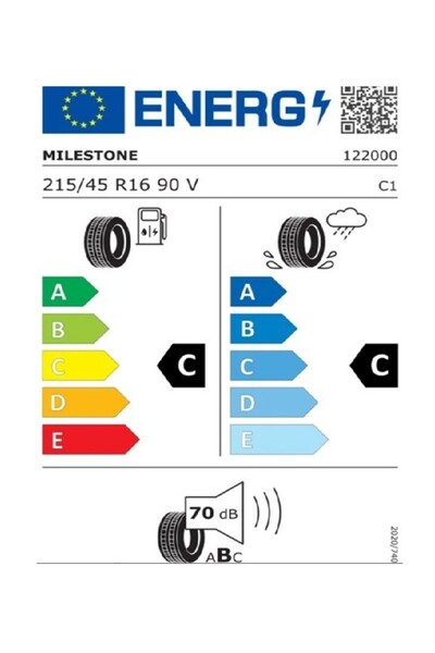 Milestone 215/45 R16 TL 90V REINF. CARMILE SPORT Yaz Lastiği (Üretim Tarihi:2025)